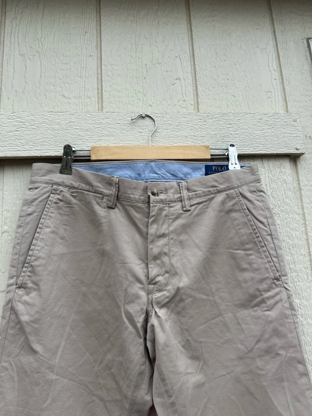 Polo Ralph Lauren Mens Stretch Slim Fit Chino Pants Size 32x32 Khaki/Beige - Picture 1 of 10